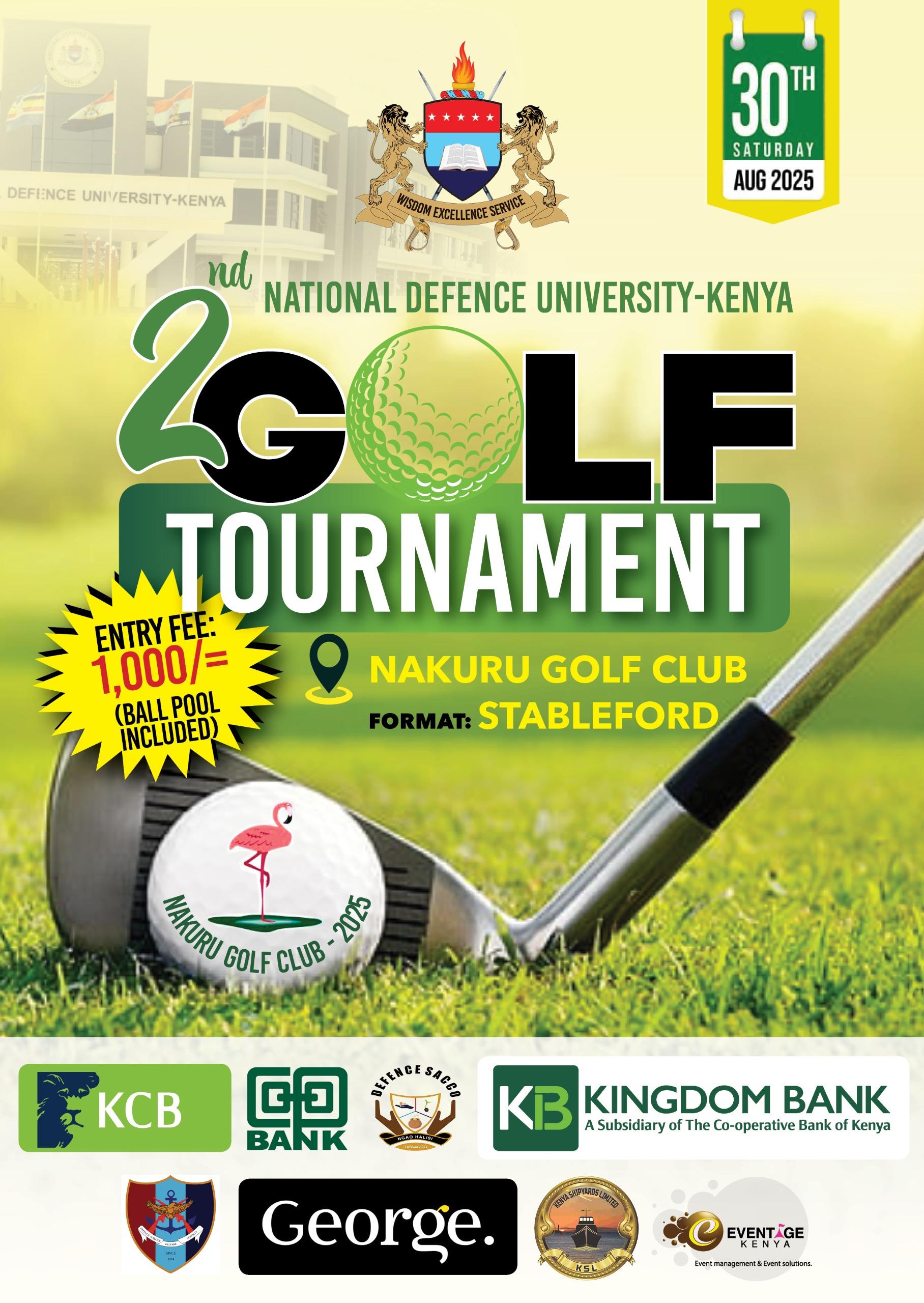 2nd NATIONAL DEFENCE UNIVERSITY-KENYA GOLF TOURNAMENT