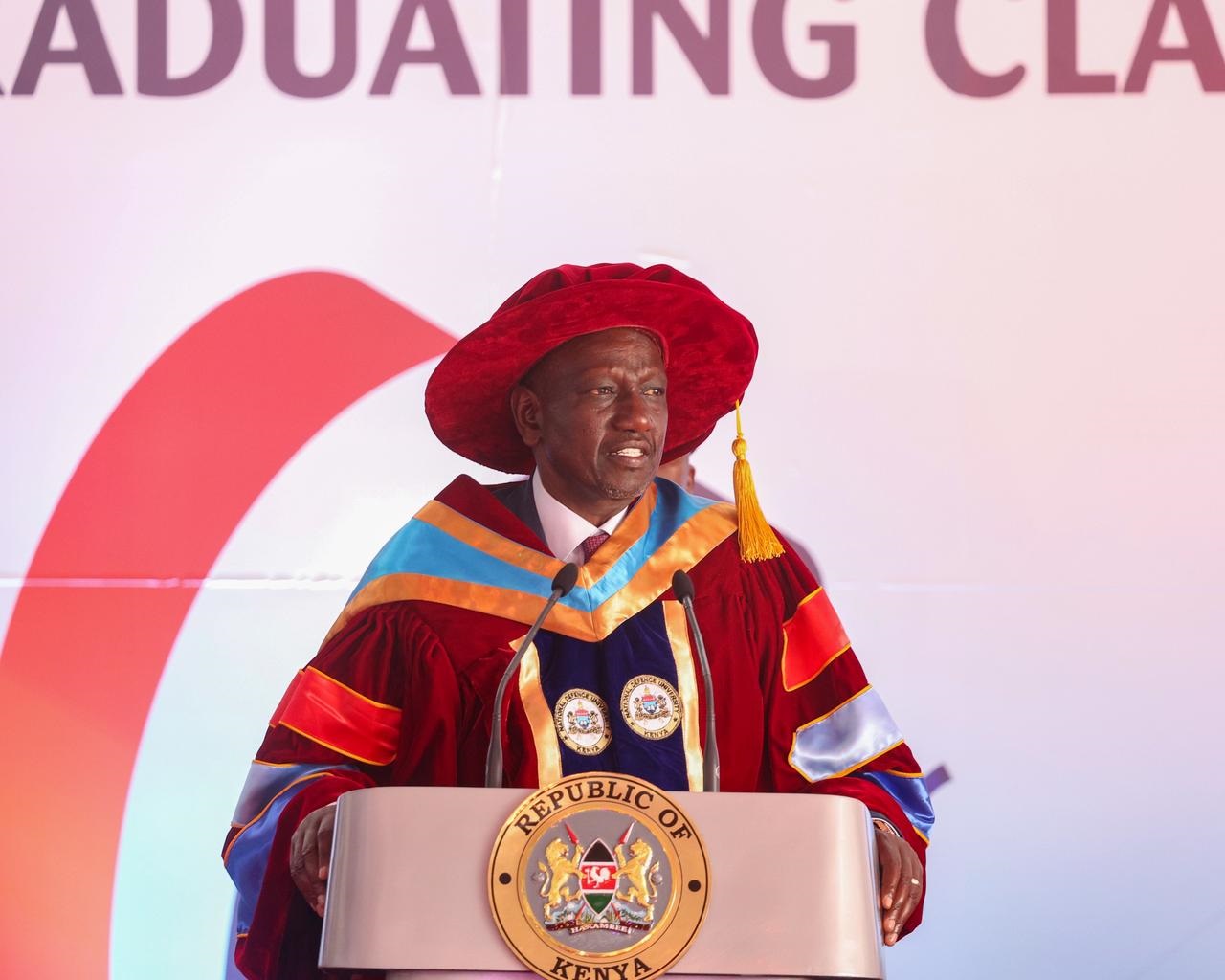 PRESIDENT RUTO PRESIDES OVER THE 3RD GRADUATION CEREMONY OF THE NATIONAL DEFENCE UNIVERSITY - KENYA (NDU-K)