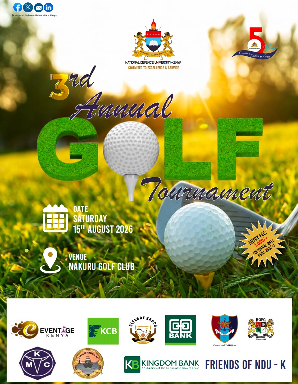 NDU-K 3rd Golf Tournament 