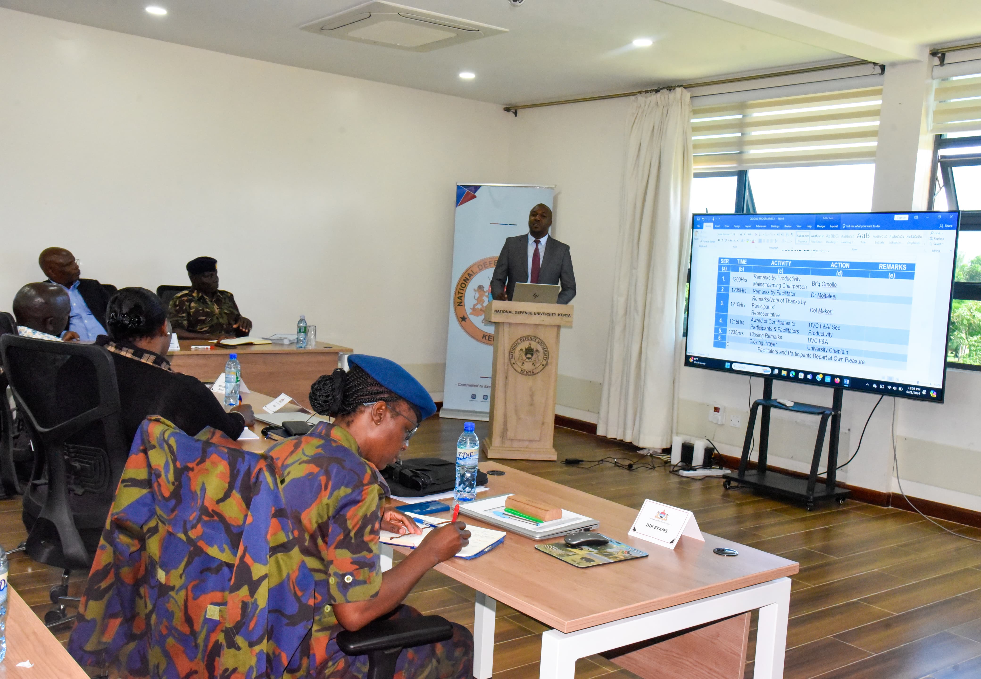 NDU-K HOLDS TRAINING IN PRODUCTIVITY MAINSTREAMING