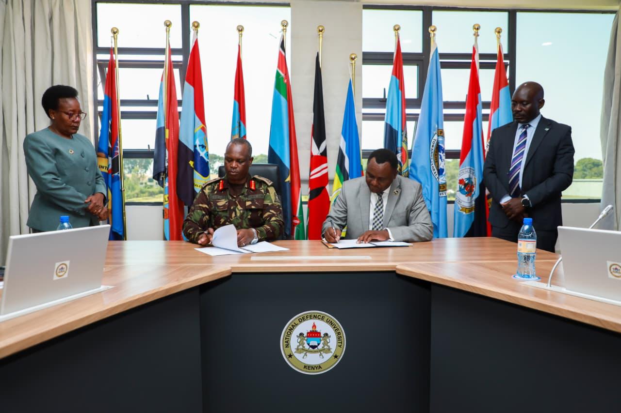 NDU-K SIGNS MOU WITH CYBER SECURITY INSTITUTE TO FOSTER SAFE DIGITAL SPACE