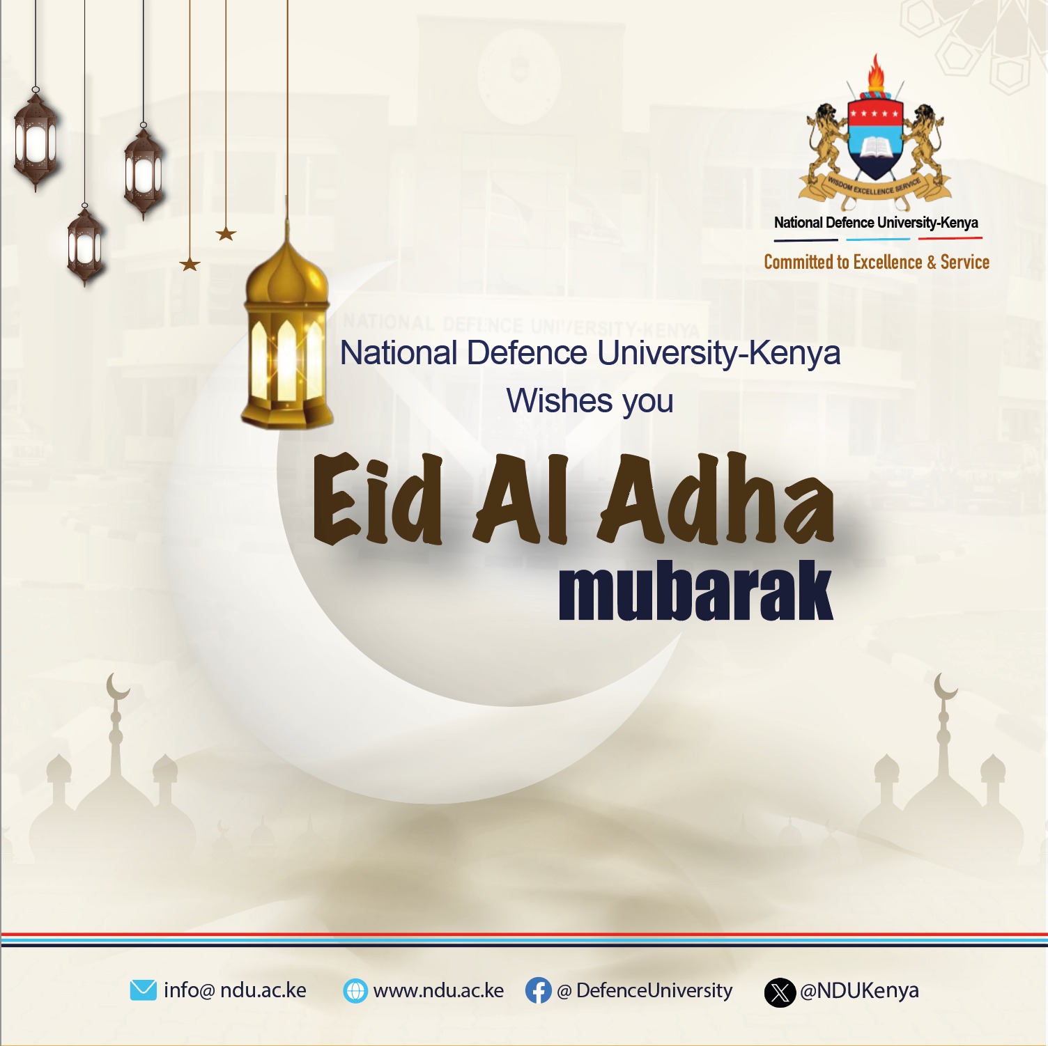 NDU-K WISHES YOU EID AL ADHA MUBARAK