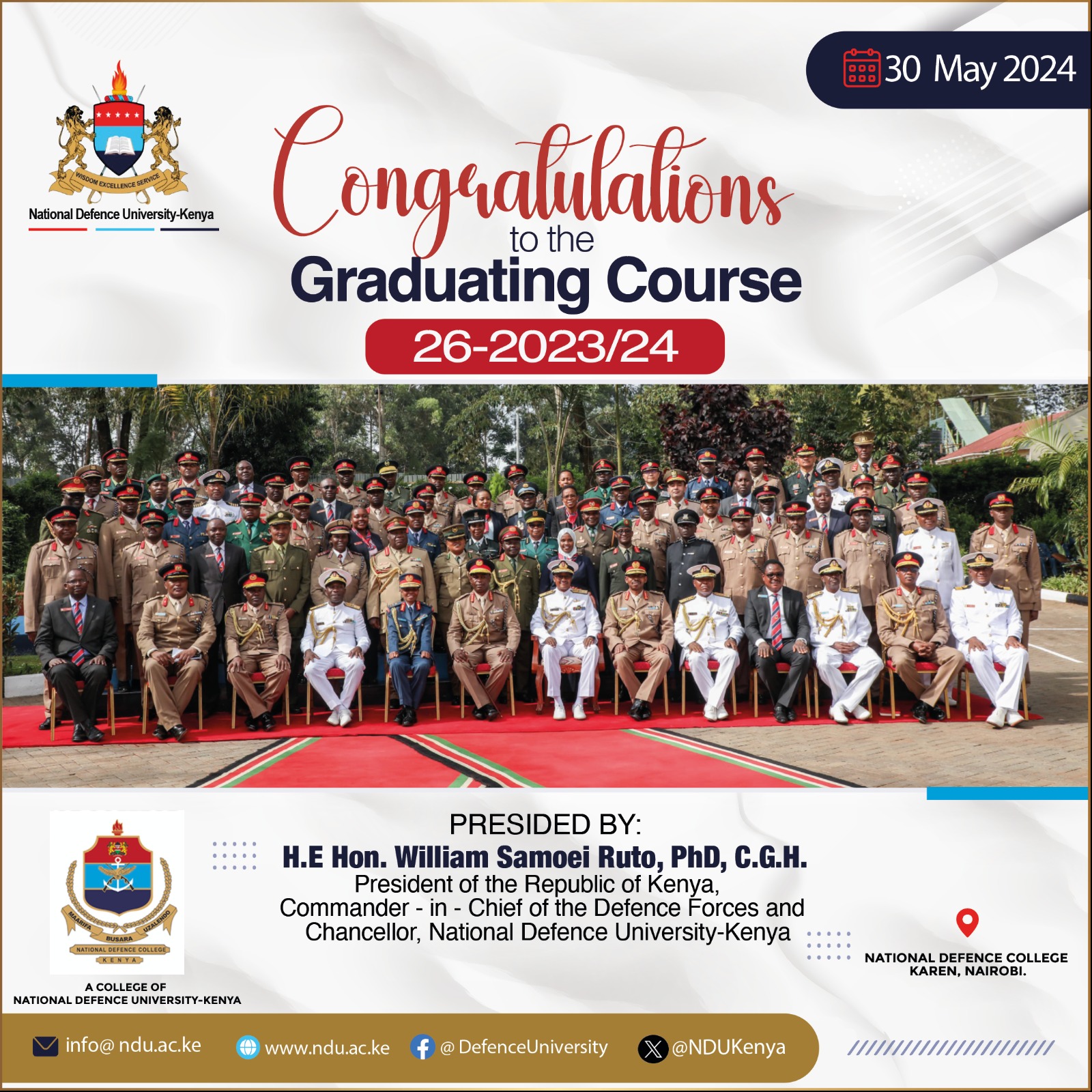 Congratulations to the Graduating Course 26-2023/24