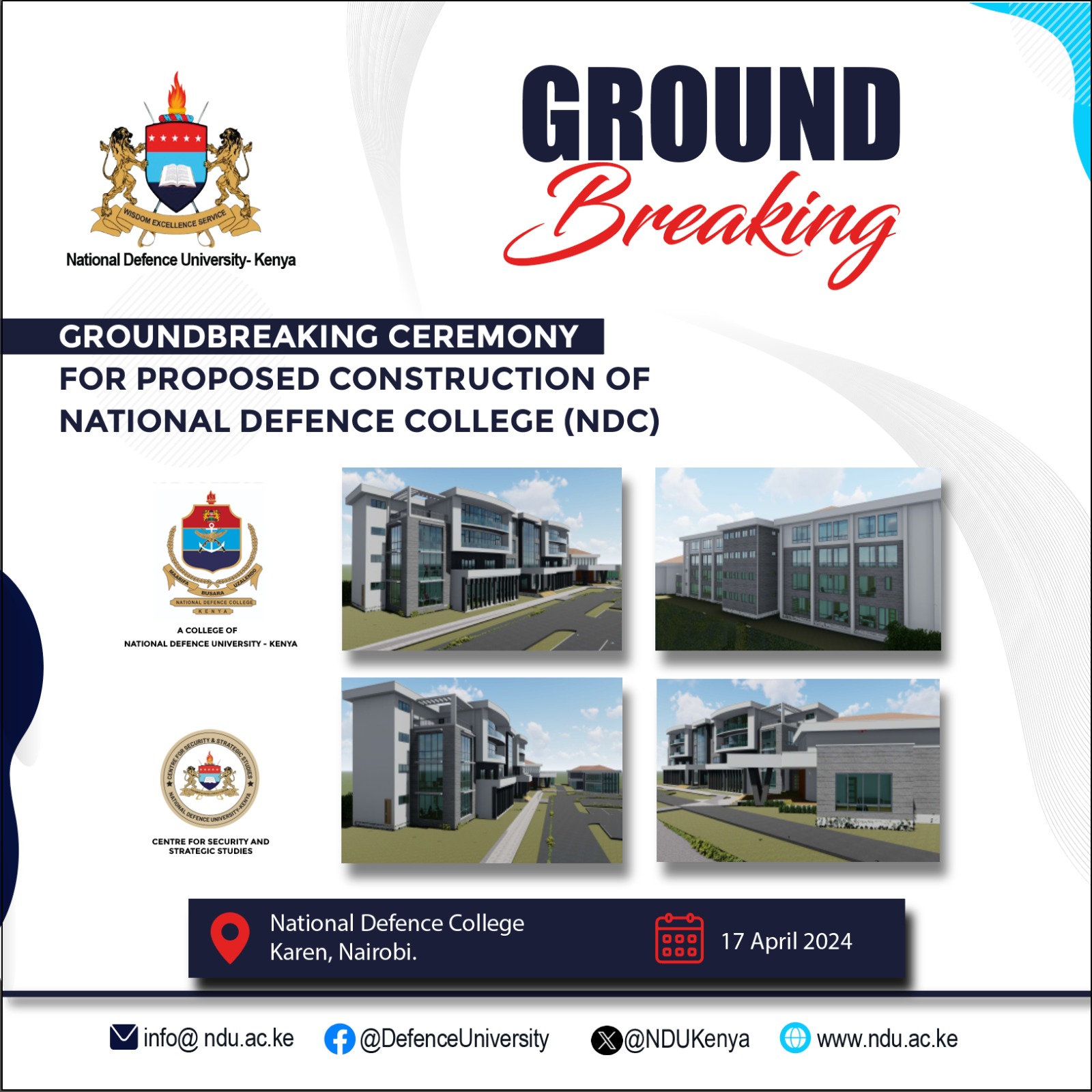 Ground Breaking Ceremony for Proposed Construction of NDC