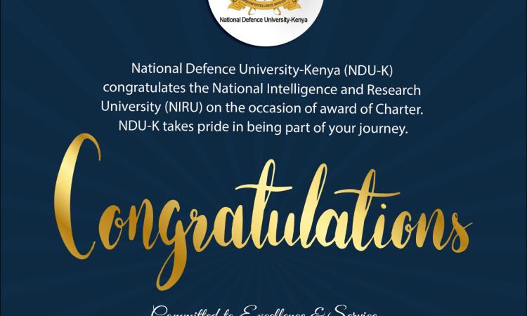 Congratulations National Intelligence and Research University (NIRU)