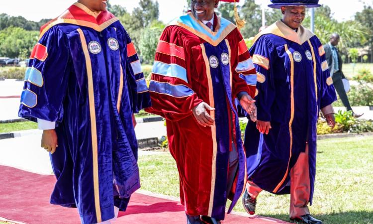 PRESIDENT RUTO PRESIDES OVER THE 3RD GRADUATION CEREMONY OF THE NATIONAL DEFENCE UNIVERSITY - KENYA (NDU-K)