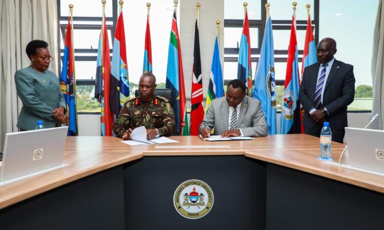 NDU-K SIGNS MOU WITH CYBER SECURITY INSTITUTE TO FOSTER SAFE DIGITAL SPACE