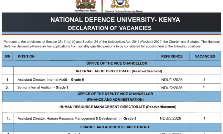 DECLARATION OF VACANCIES 