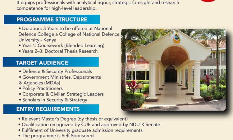 PHD in National Security and Strategy