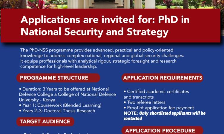 PHD in National Security and Strategy